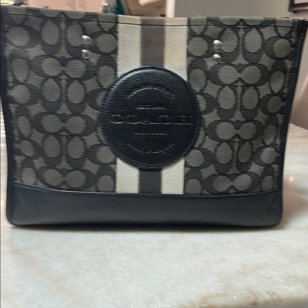 Coach Black and Tan Mini Bag